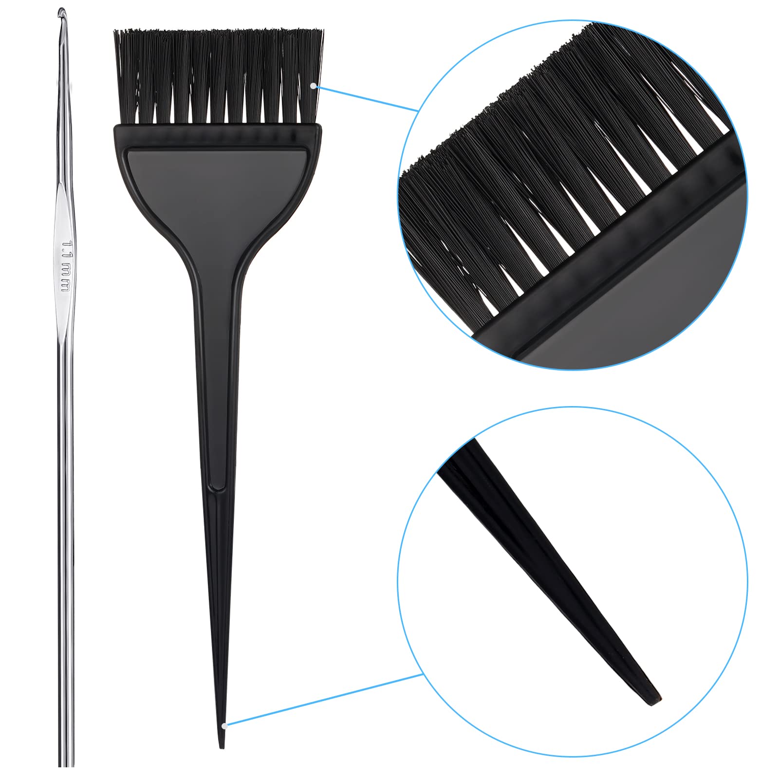Boao hair dye kit including brushes and protective gloves