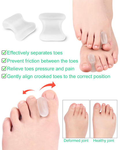 Soft silicone bunion corrector pads set of 12