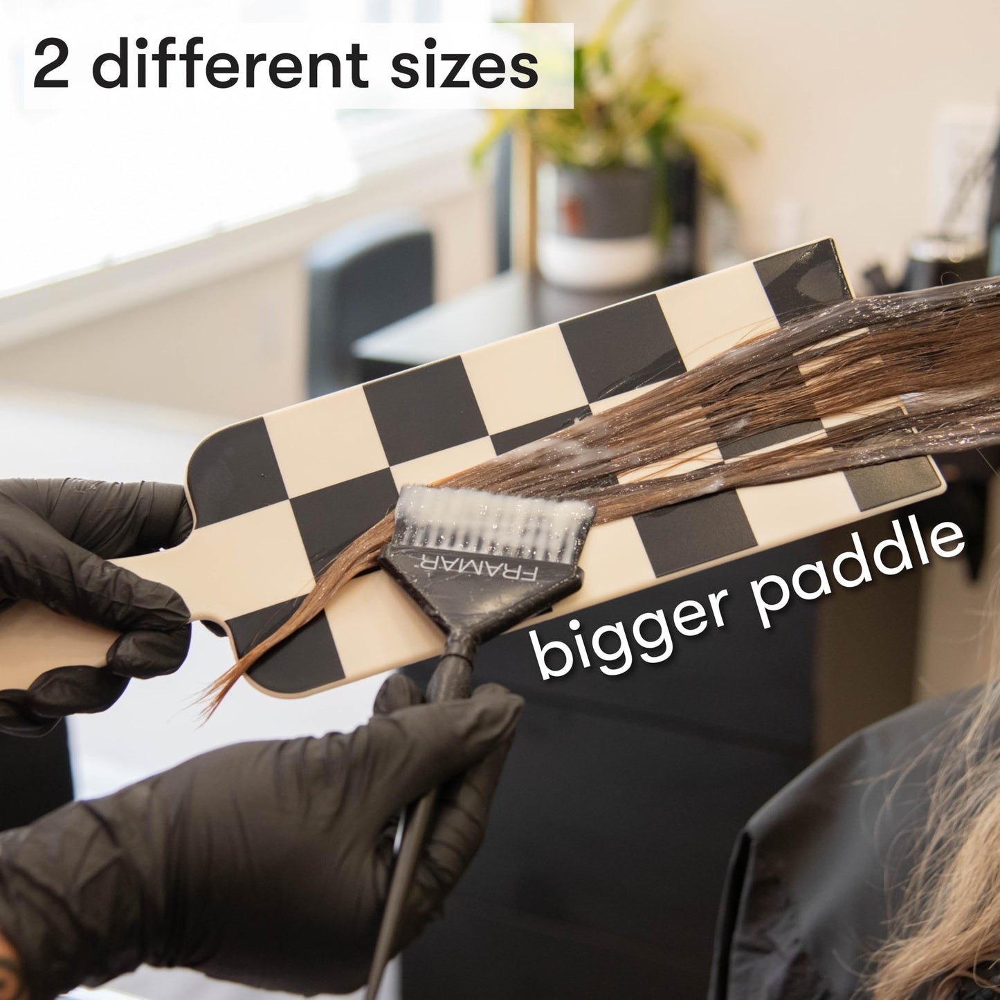 Hair stylist using Framar board for balayage application