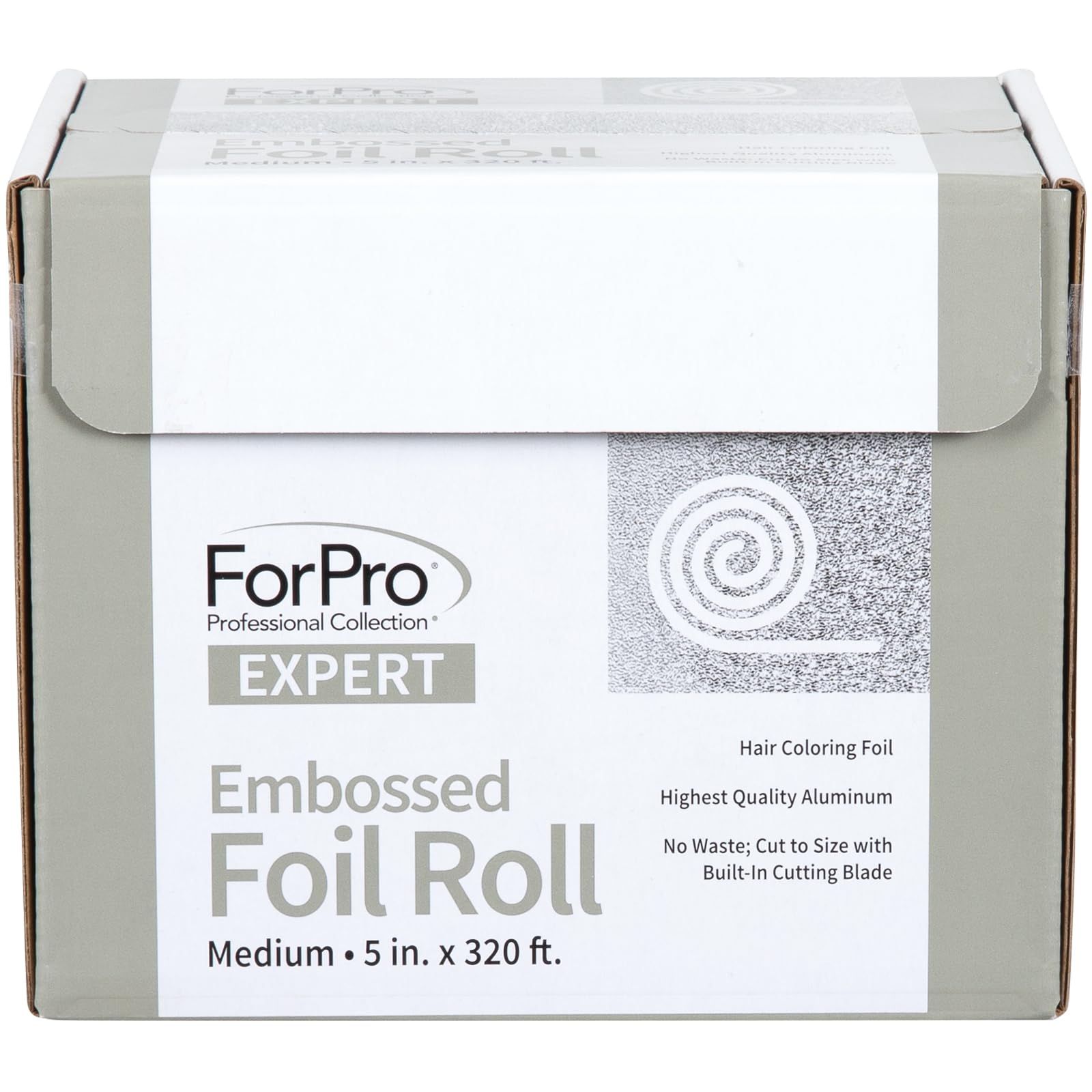 Close up of embossed texture on professional hair foil