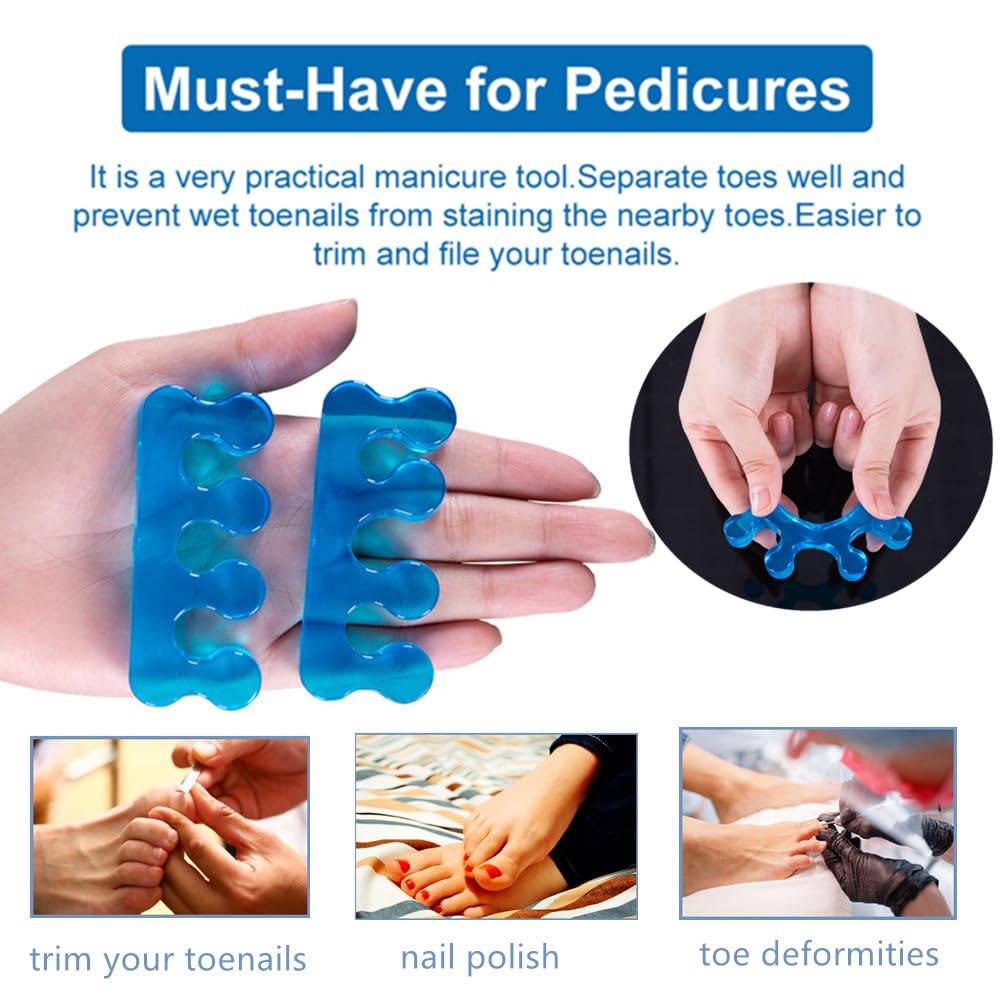 Orthopedic silicone toe straighteners for foot pain relief