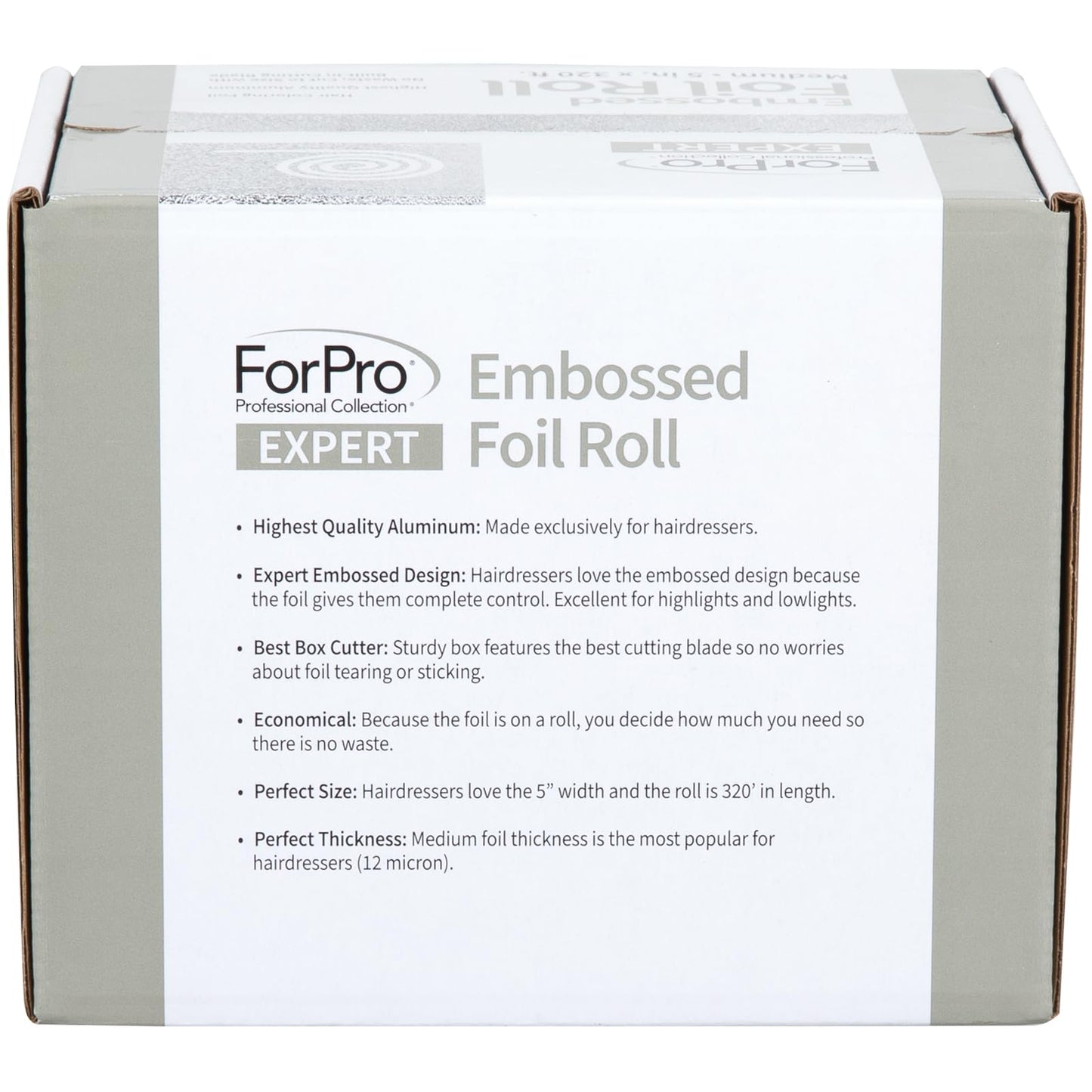 ForPro aluminum foil roll showing built-in cutting blade