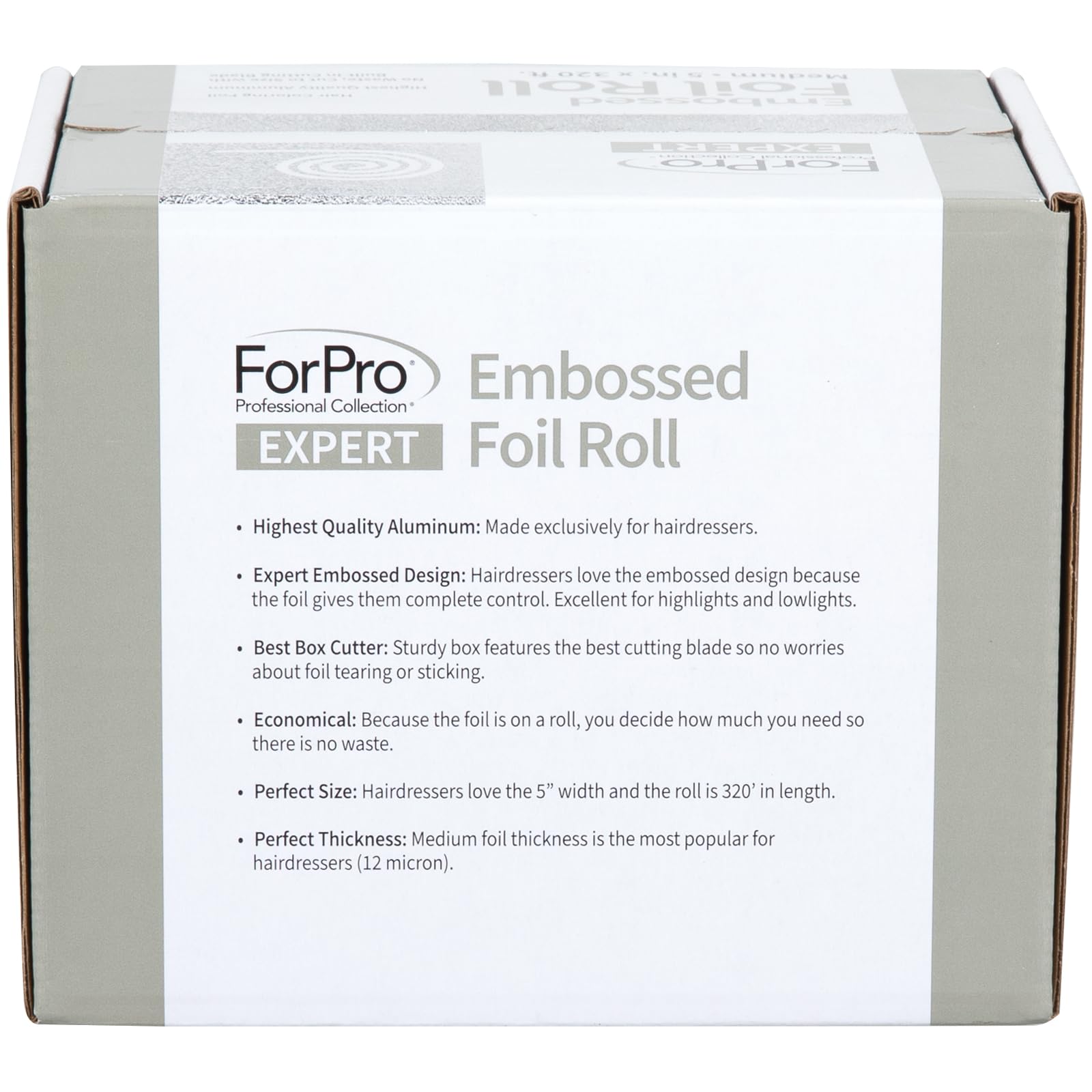ForPro aluminum foil roll showing built-in cutting blade