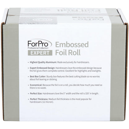 ForPro aluminum foil roll showing built-in cutting blade