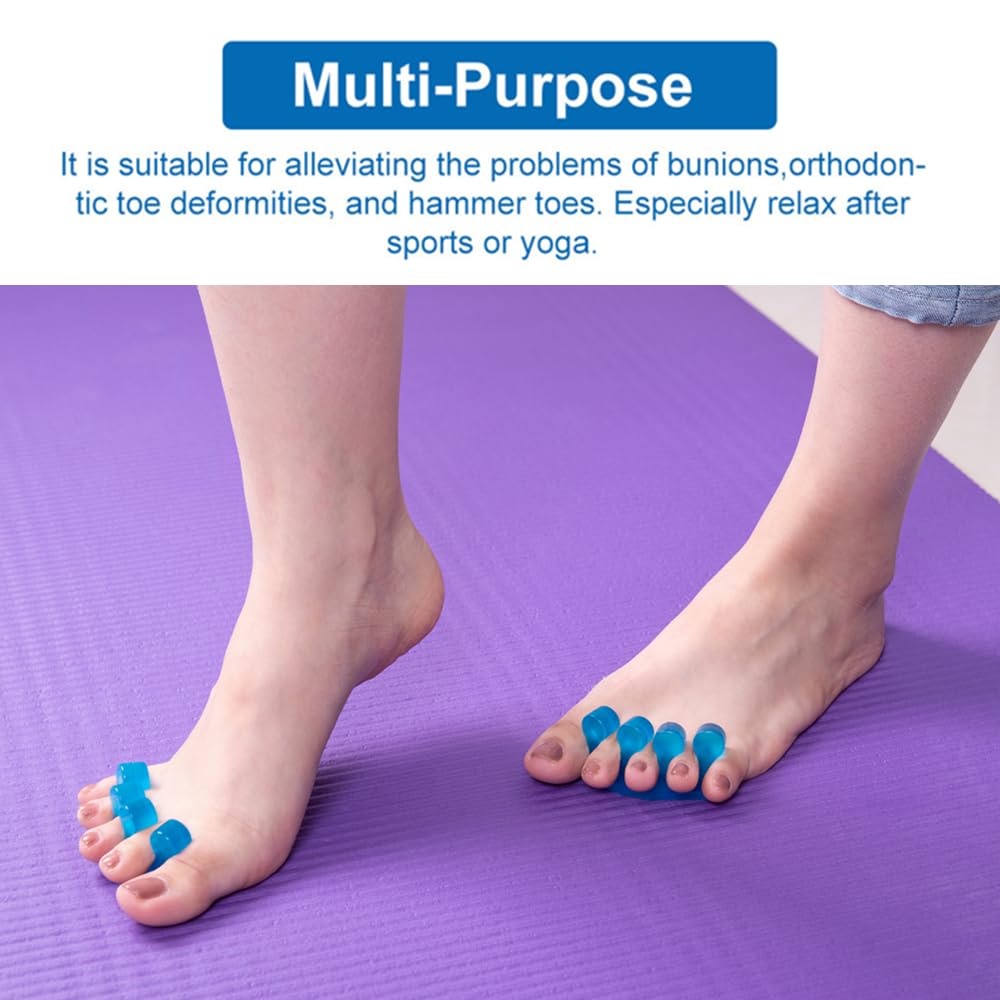 Close up of flexible gel material for toe alignment
