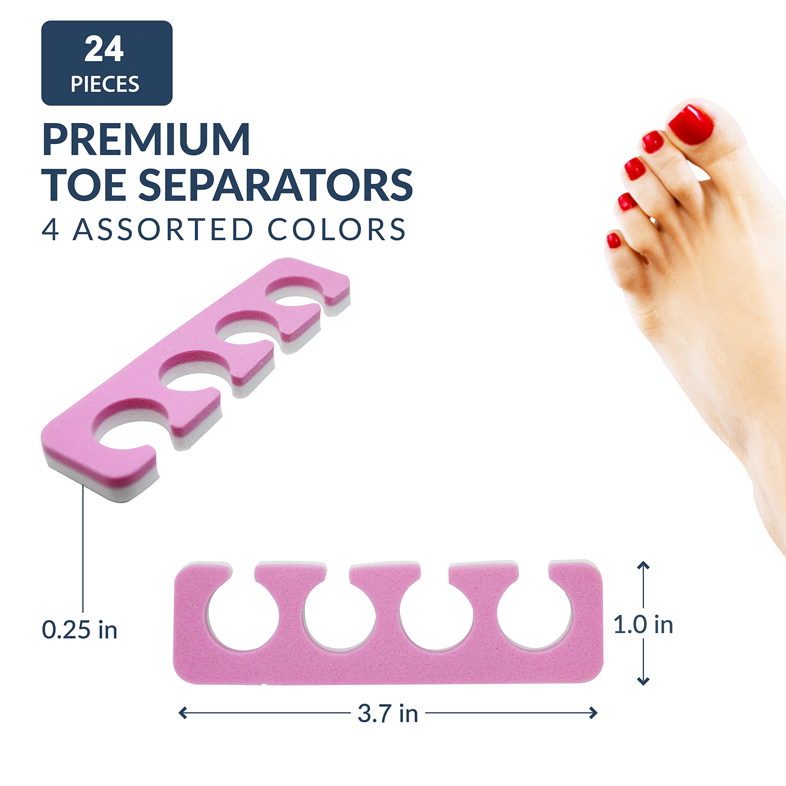Two-tone foam toe separators for home manicure