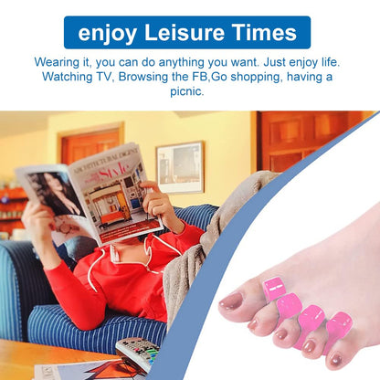 Using gel toe spacers for easy nail polish application