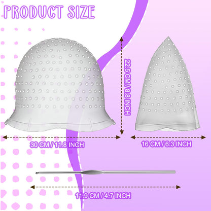 Close up of silicone hair coloring cap with pre-punched holes