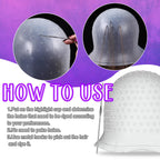 Professional hair frosting kit featuring two silicone caps