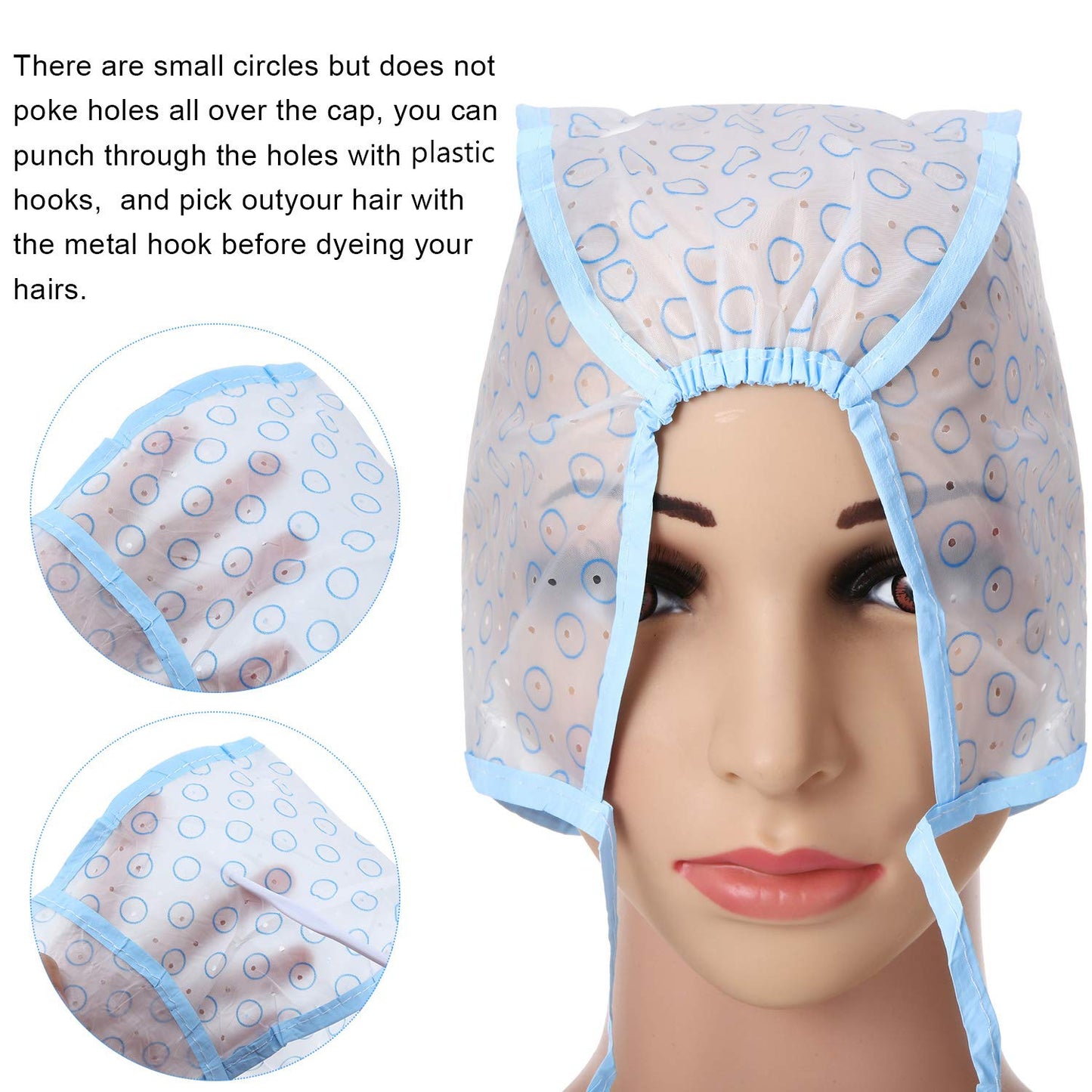 Durable EVA and PE material hair highlighting cap