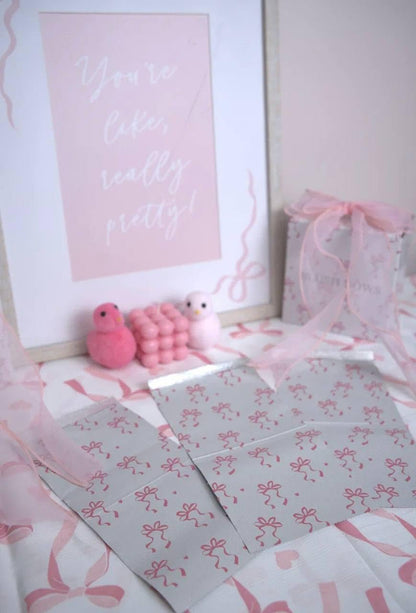 Close up of Sweethearts heart pattern on aluminum foil sheets