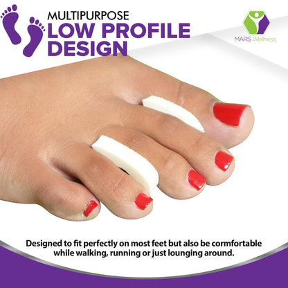 Side profile of Mars Wellness 1/4 inch foam toe pads