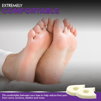 Authentic USA made foam toe separators packaging details