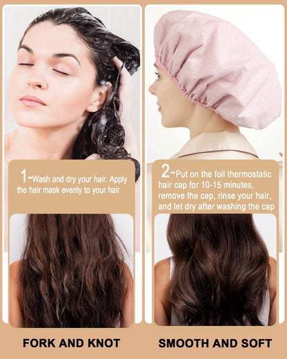 Two pack Yizijizi conditioning caps for hair care