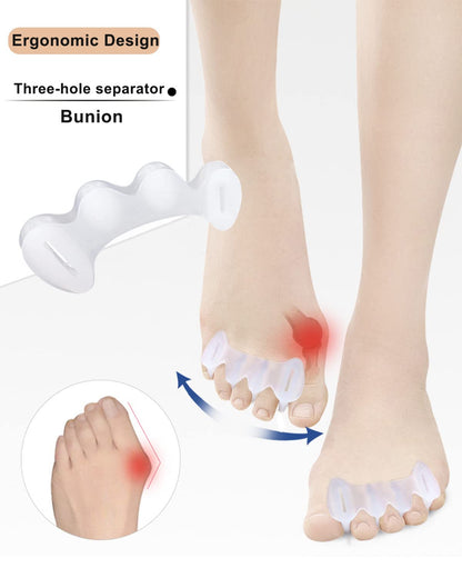 Detailed view of Golbylicc silicone gel separators for hammertoes