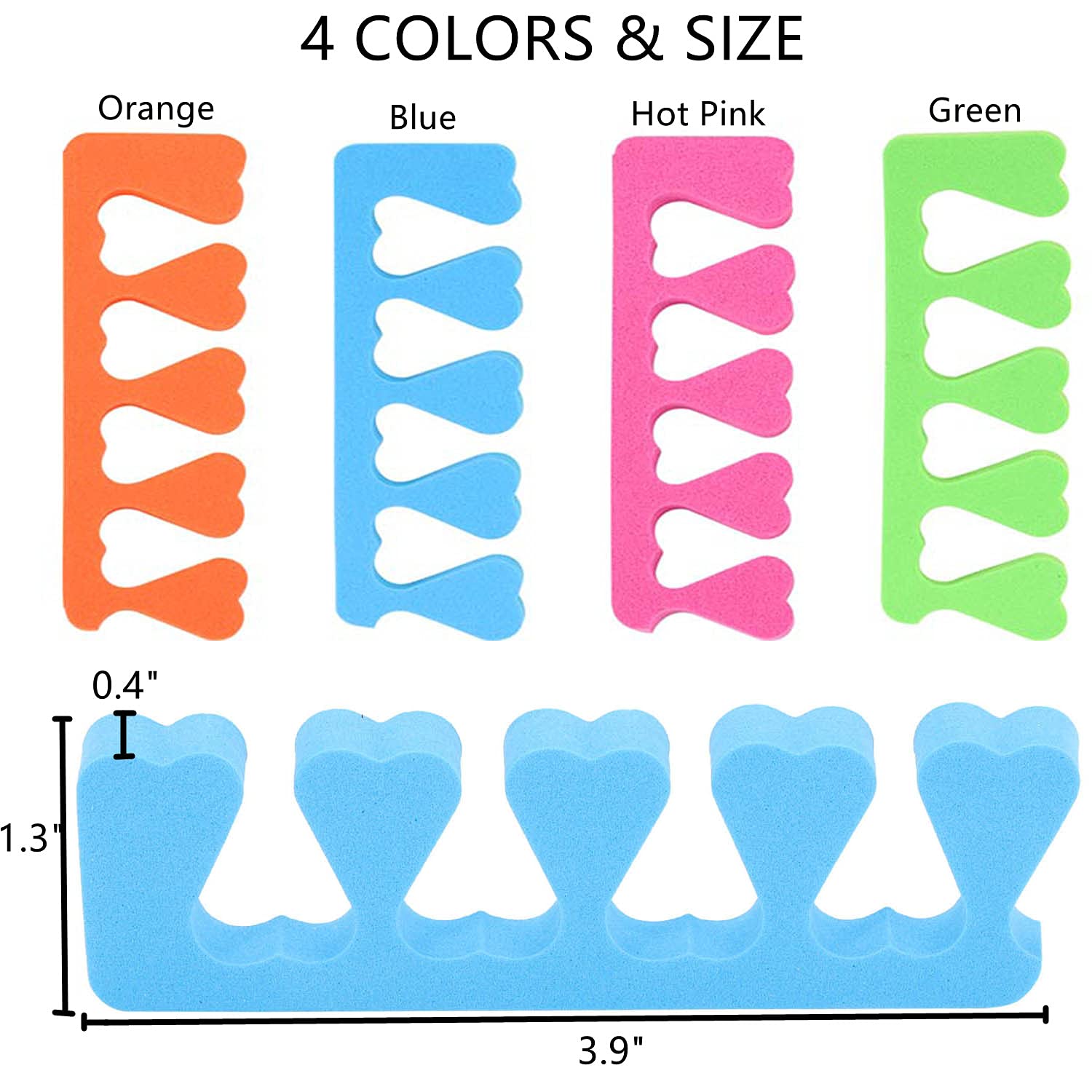 Close up of soft EVA foam material for toe separators