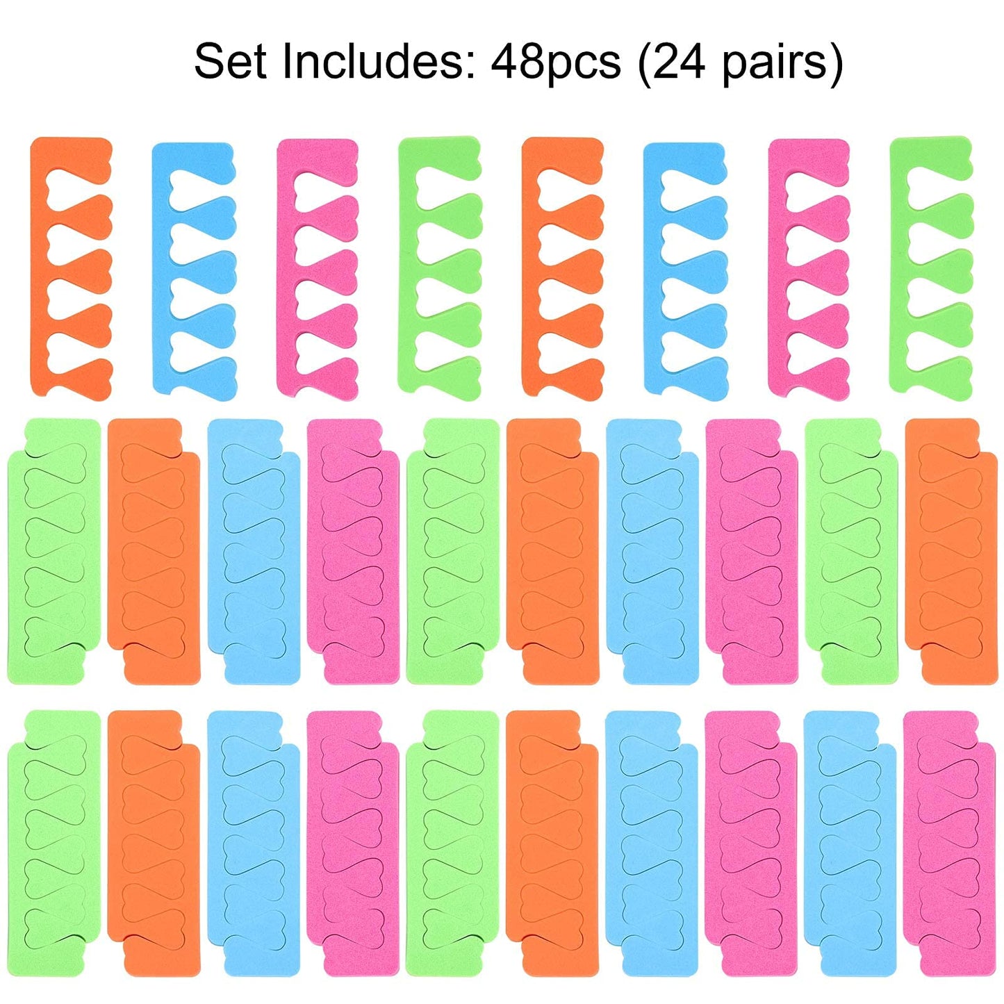 Using Tecbeauty toe separators for neat nail polish application