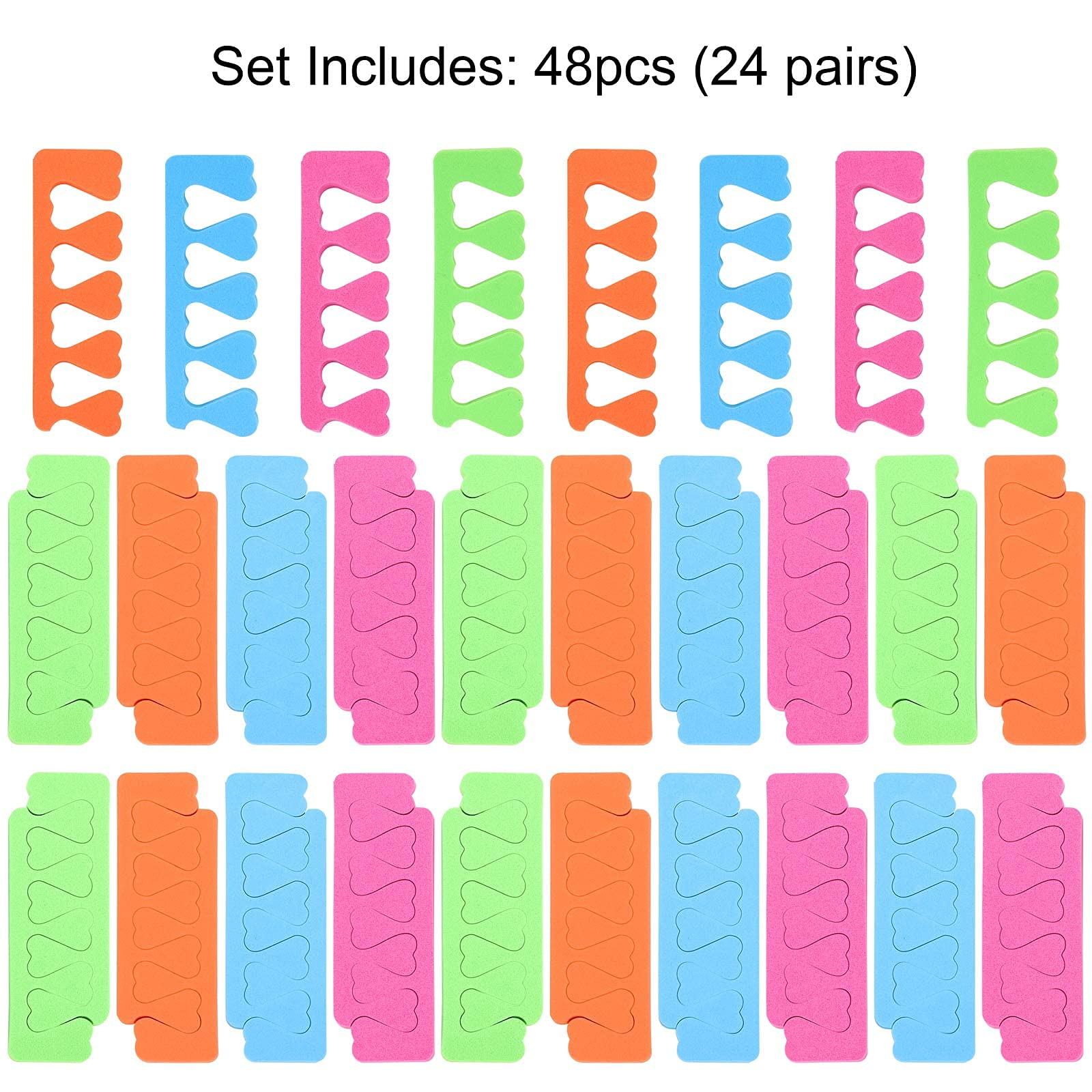 Using Tecbeauty toe separators for neat nail polish application