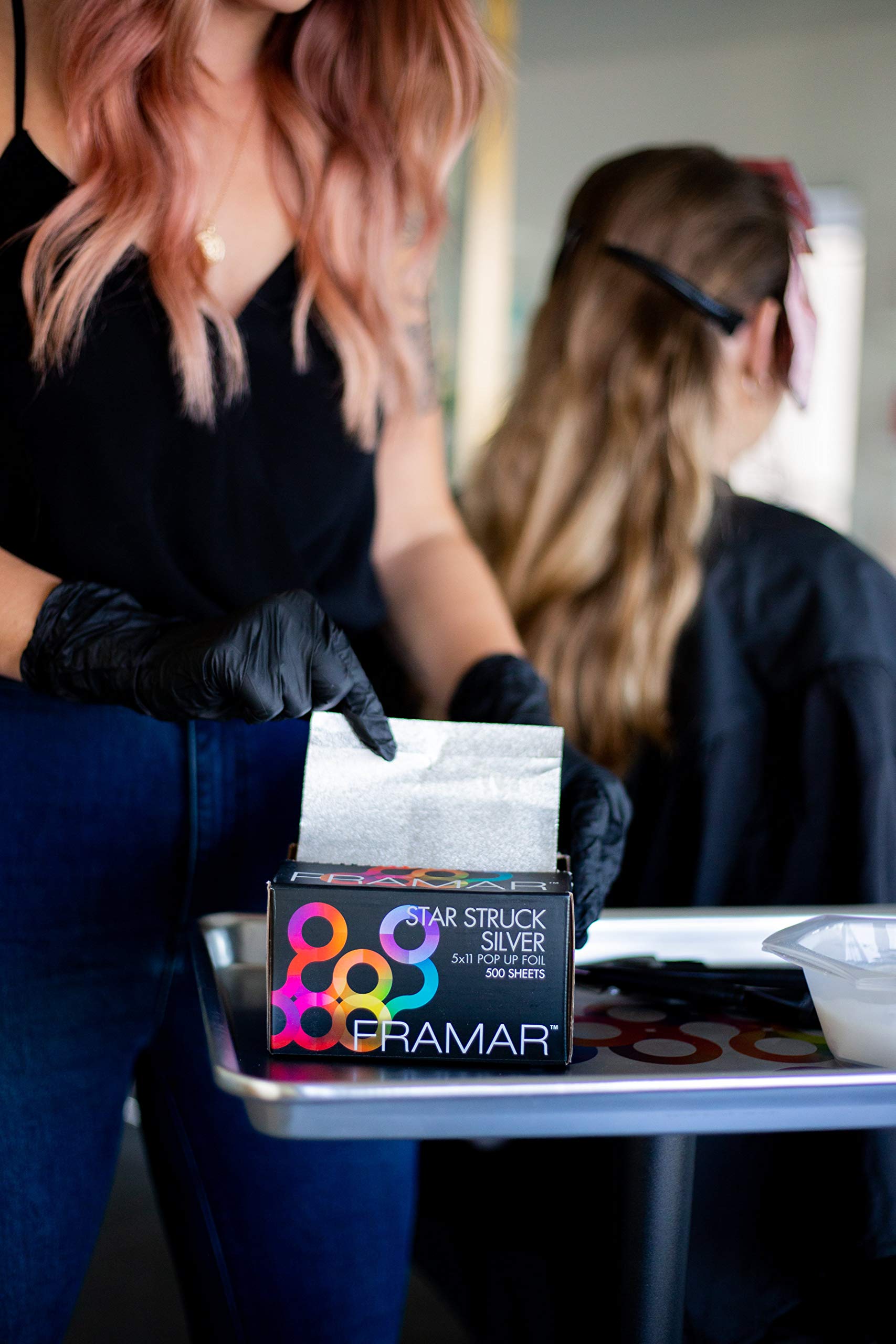 Full box of 500 Framar aluminum foils for hair salon