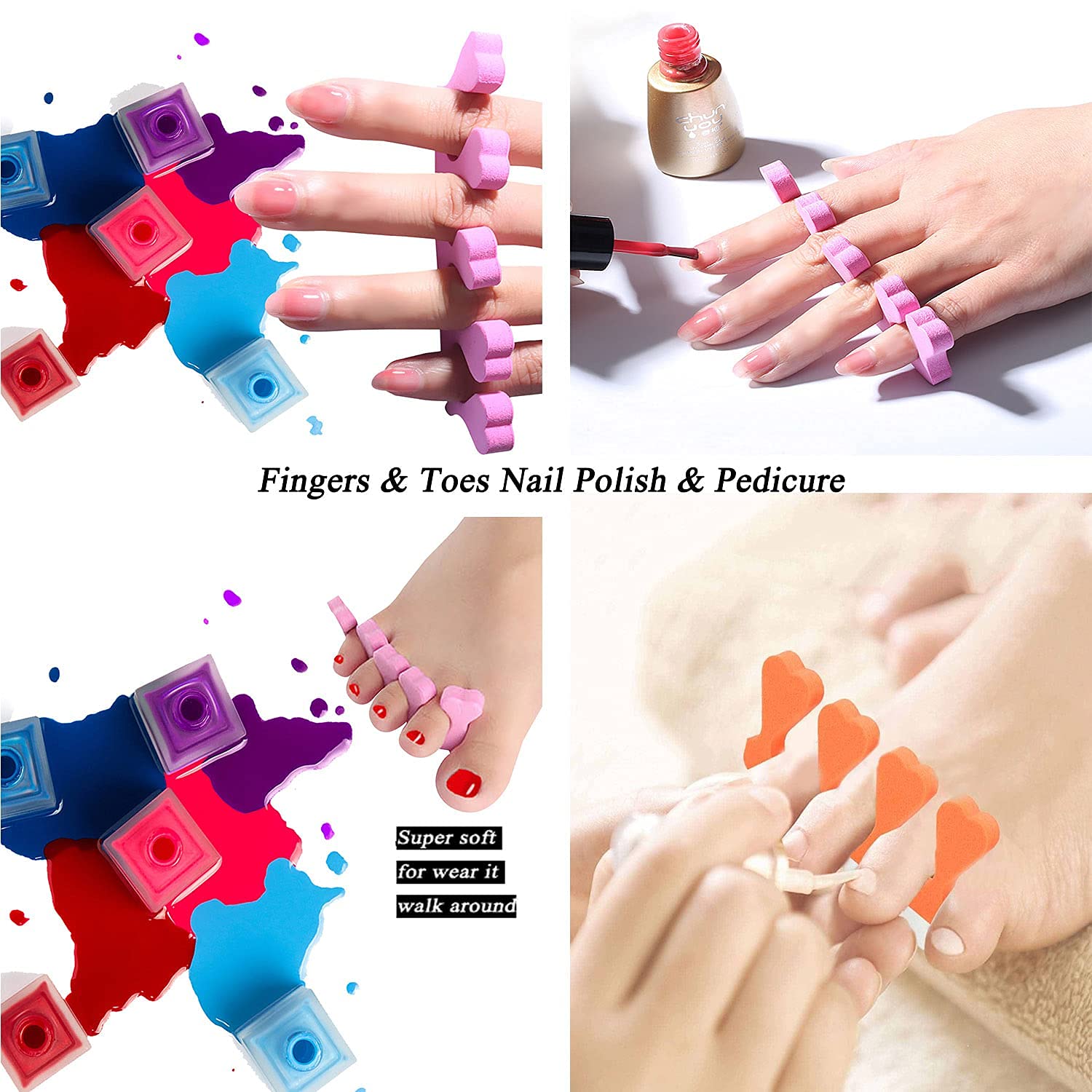 Top view of 48 piece pedicure tool kit packaging