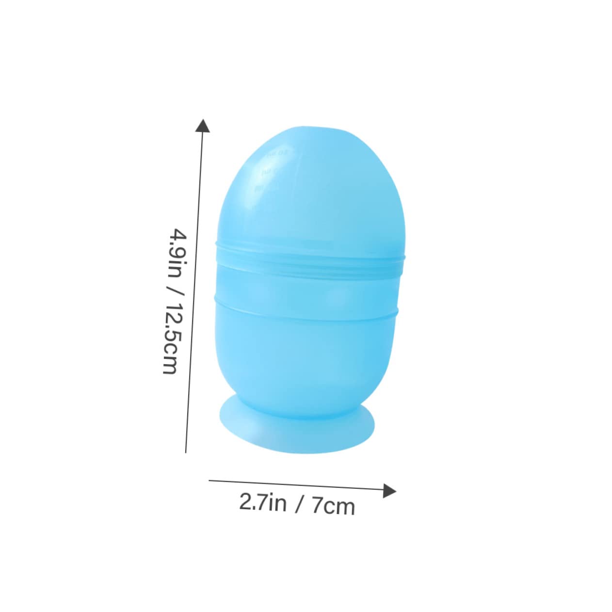 Close up of the engraved measuring scale on the side of the hair coloring shaker cup