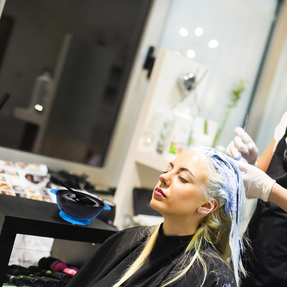 Didiseaon hair coloring bowls stacked together for space saving salon storage