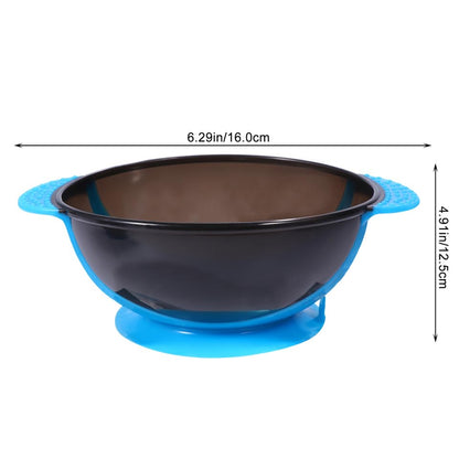 Top view looking inside the durable plastic hair color preparation bowl
