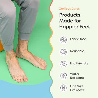 Usage demonstration of ZenToes hammer toe corrector in shoe