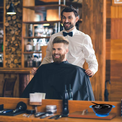 An overview of the complete three piece professional hair coloring accessory set