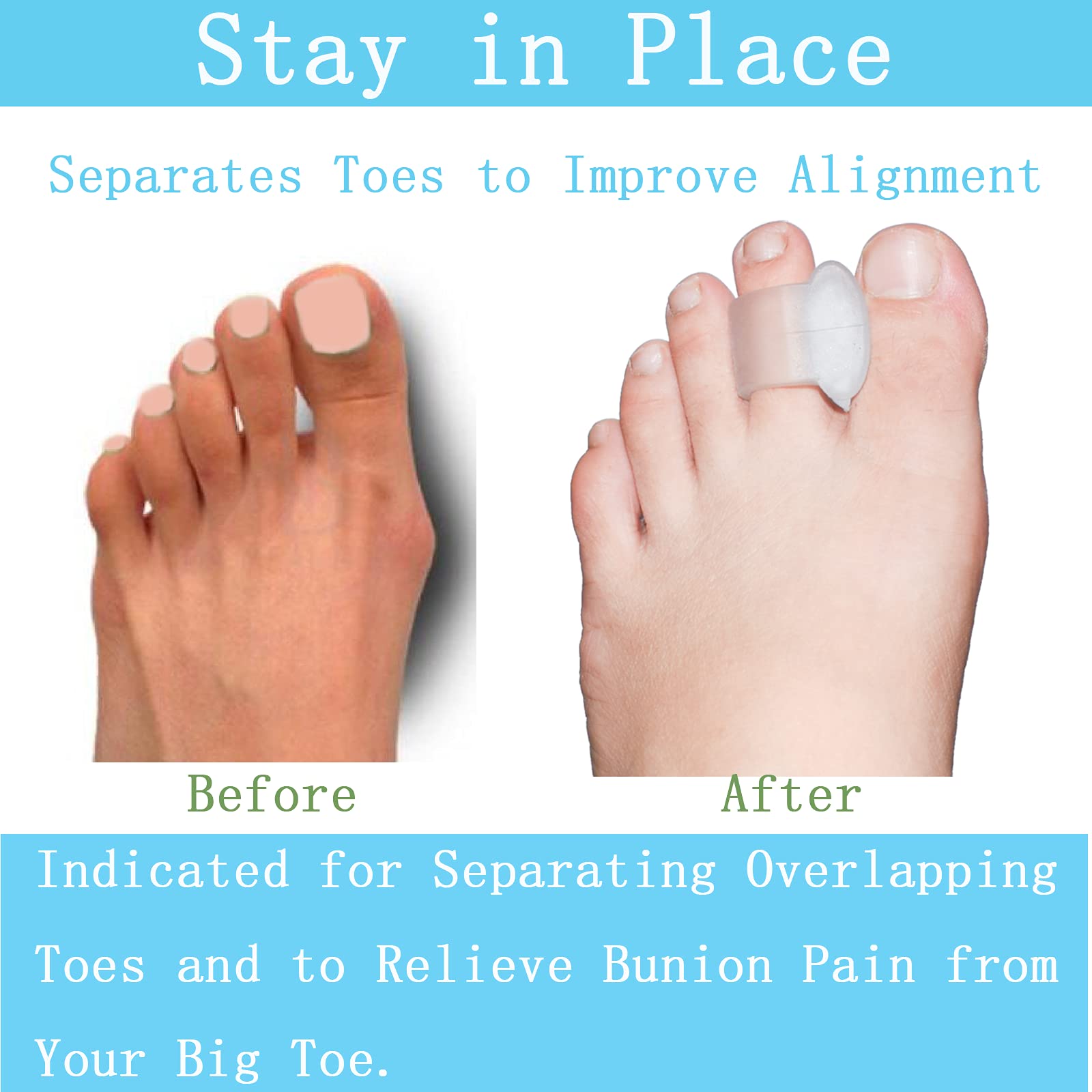 Close up of soft gel material for bunion relief