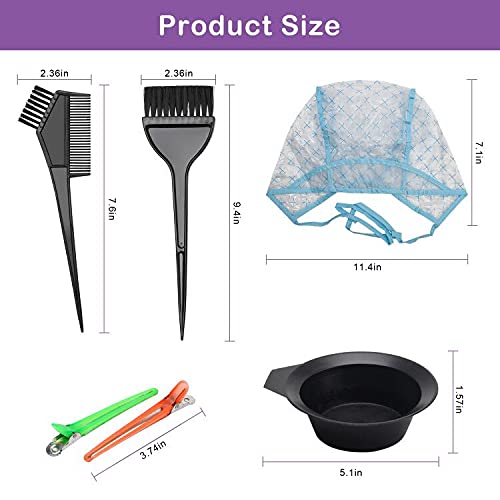 Ahier hair dye mixing bowls with interior measurement scales for precise color formulation.