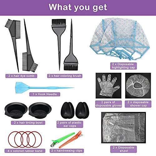 Ahier two-in-one hair coloring brush and sectioning comb close up view.