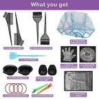 Ahier two-in-one hair coloring brush and sectioning comb close up view.