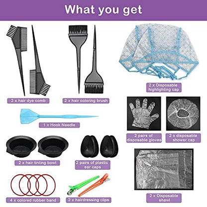 Ahier two-in-one hair coloring brush and sectioning comb close up view.