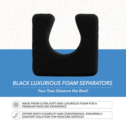 Bulk pack of 144 ForPro black toe separators for salons
