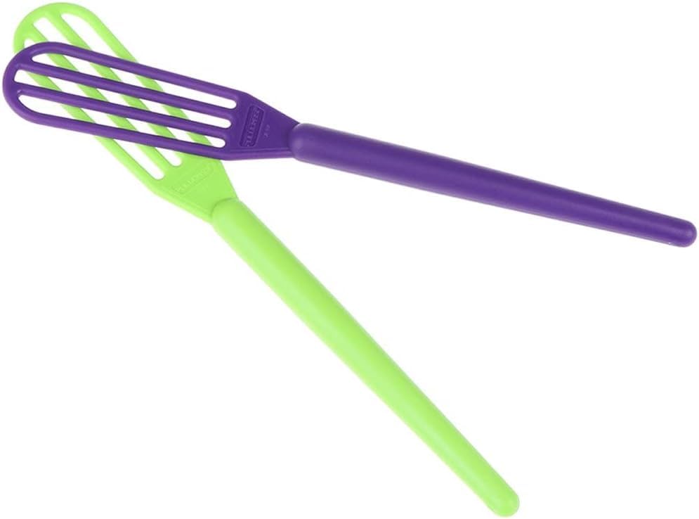 Assorted random color hair color whisks showcasing the easy to clean design for mixing mask creams.