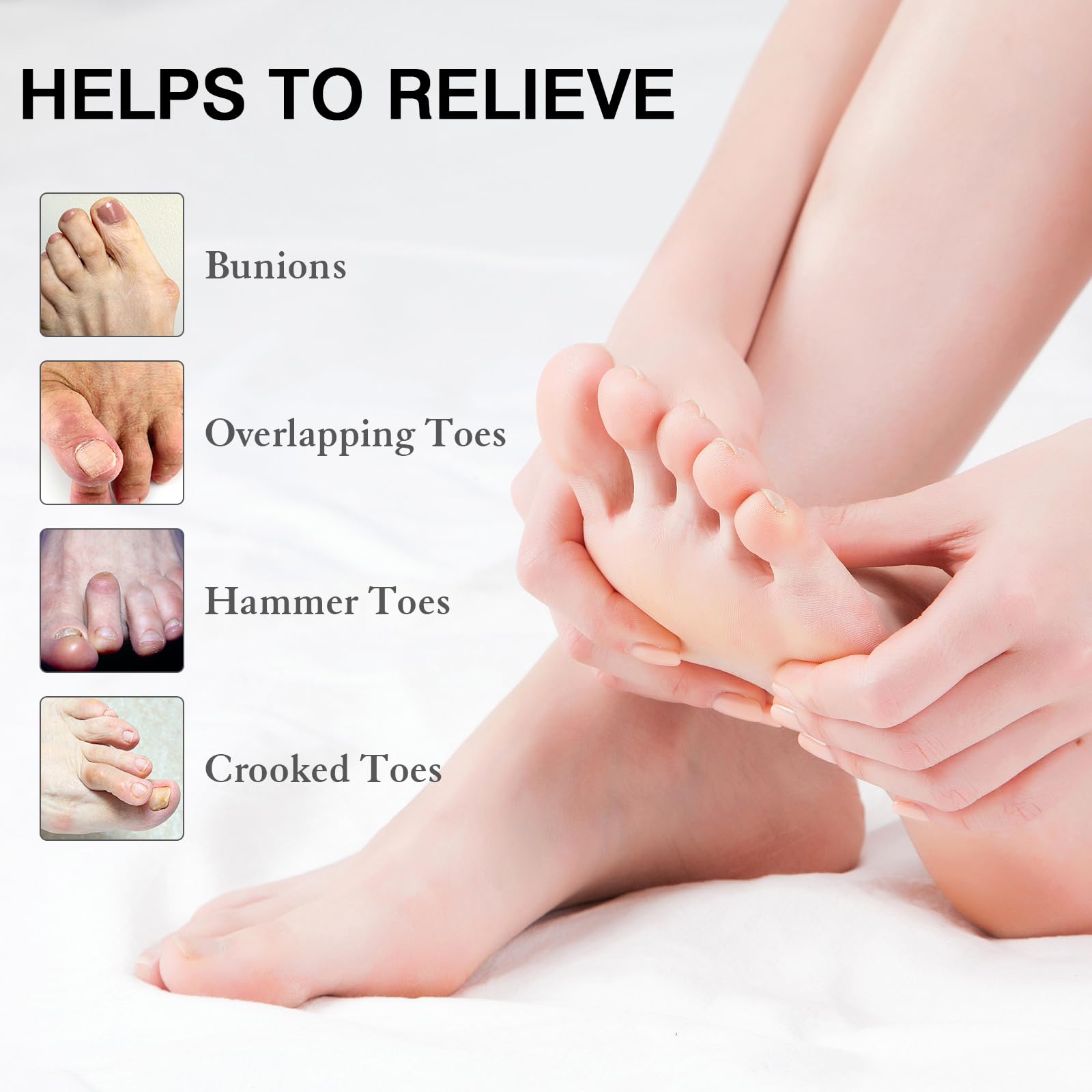 Pair of gel toe separators for foot alignment