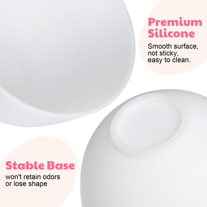 Small medium and large non sticky silicone bowls for professional spa and salon use.