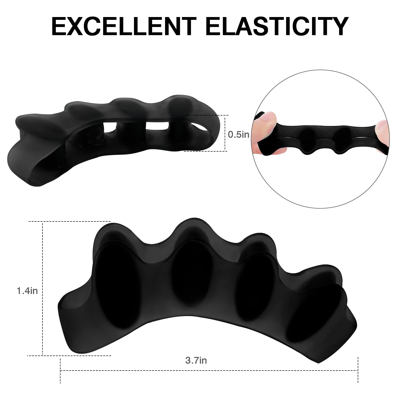 Side view of Hloes silicone toe correctors