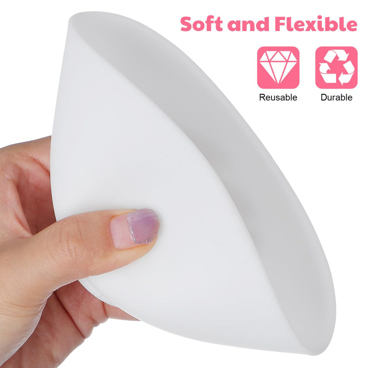 Close up view of the durable food grade silicone mask bowl set optimized for powder clay mixing.