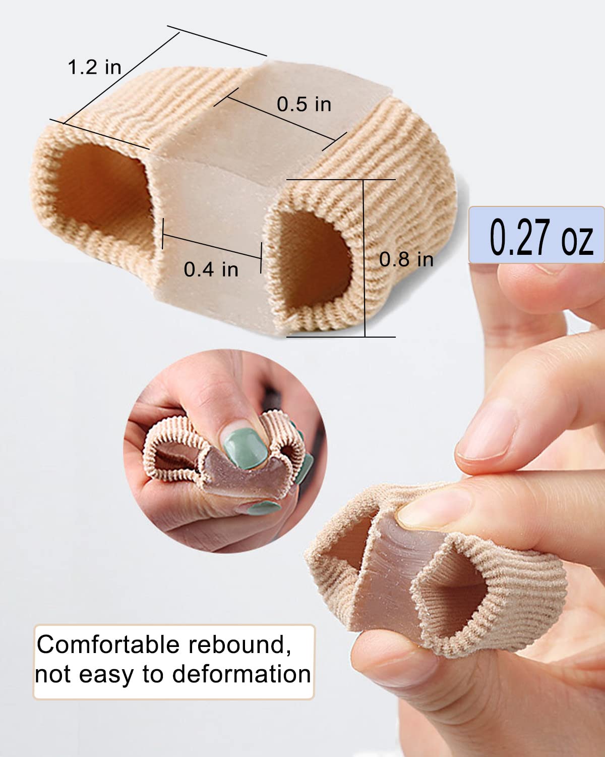 Side profile of Golbylicc bunion corrector on foot