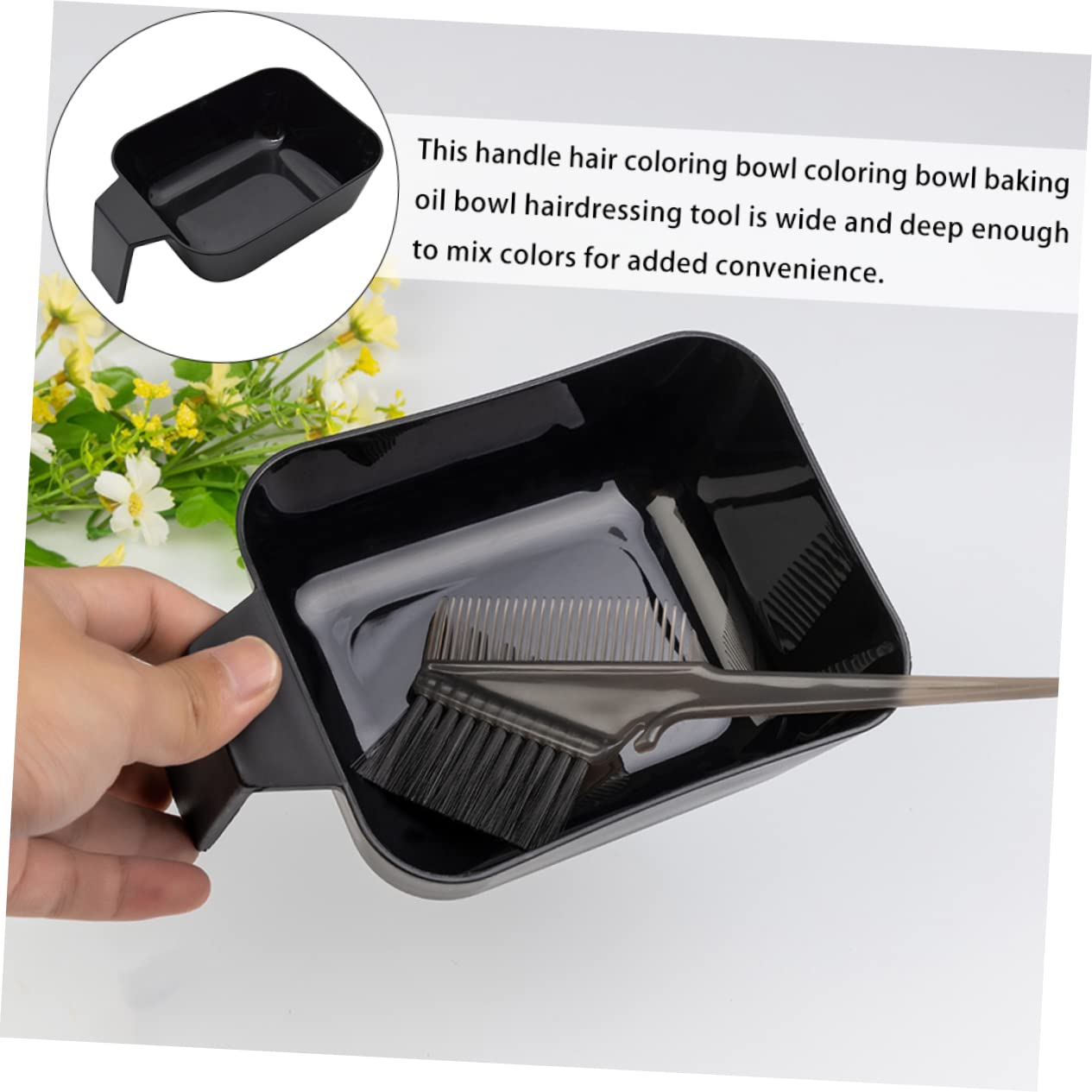 Side view displaying the exact height and dimensions of the professional DIY hair coloring bowl.