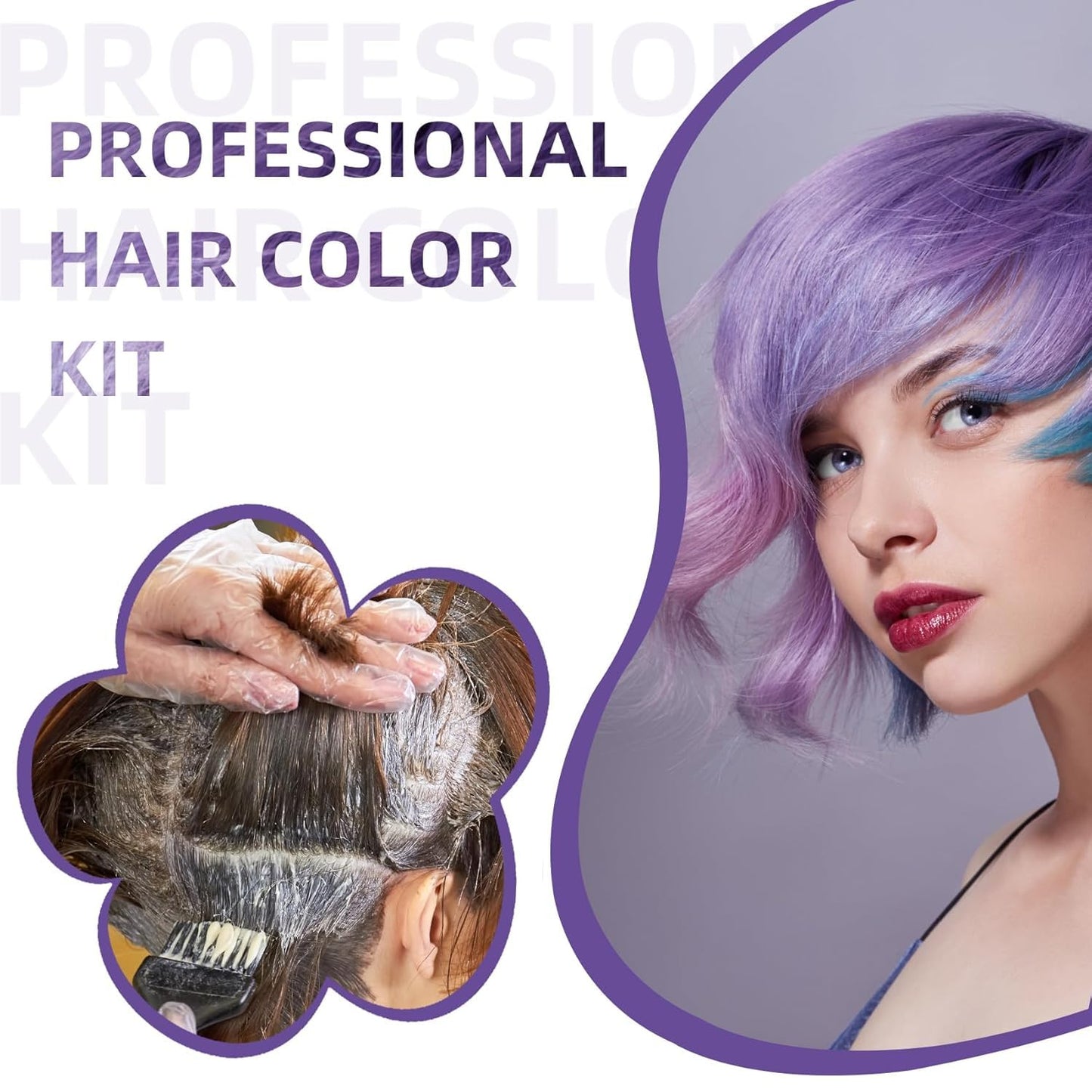 ROOHUA 12 piece salon set showing high grip hair sectioning clips and protective ear muffs
