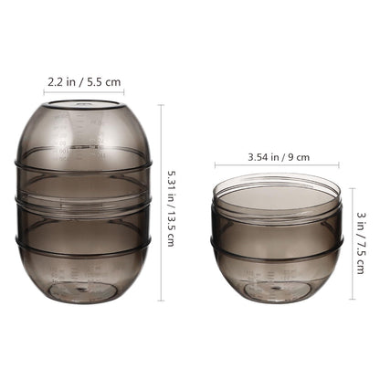 Compact DOITOOL salon tinting cup being used for precise developer measuring