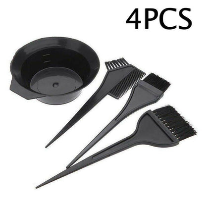 Close-up view of the flexible nylon bristles on the MSQ hair dye applicator brushes.