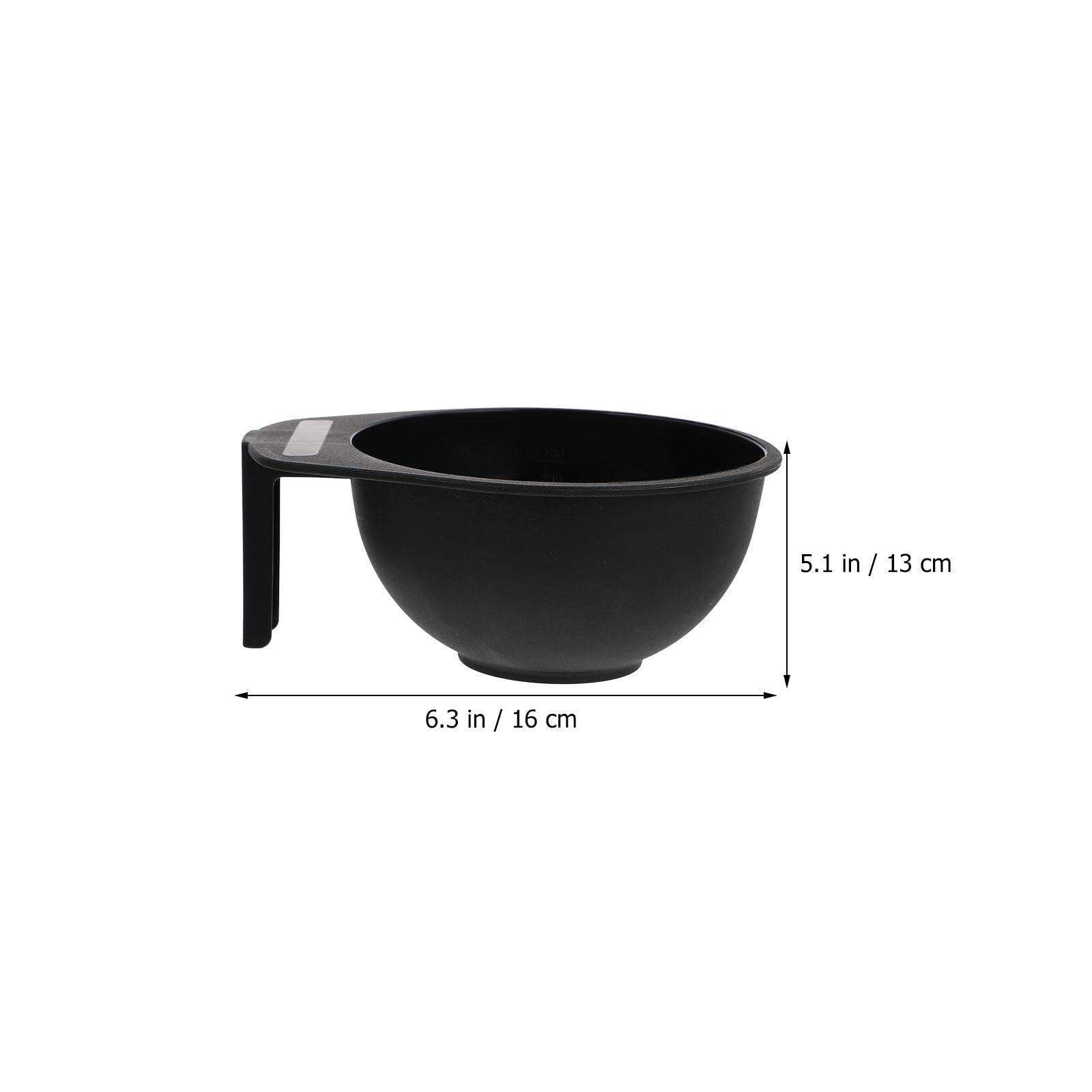 Black plastic hair coloring tint bowls set for professional salon treatments