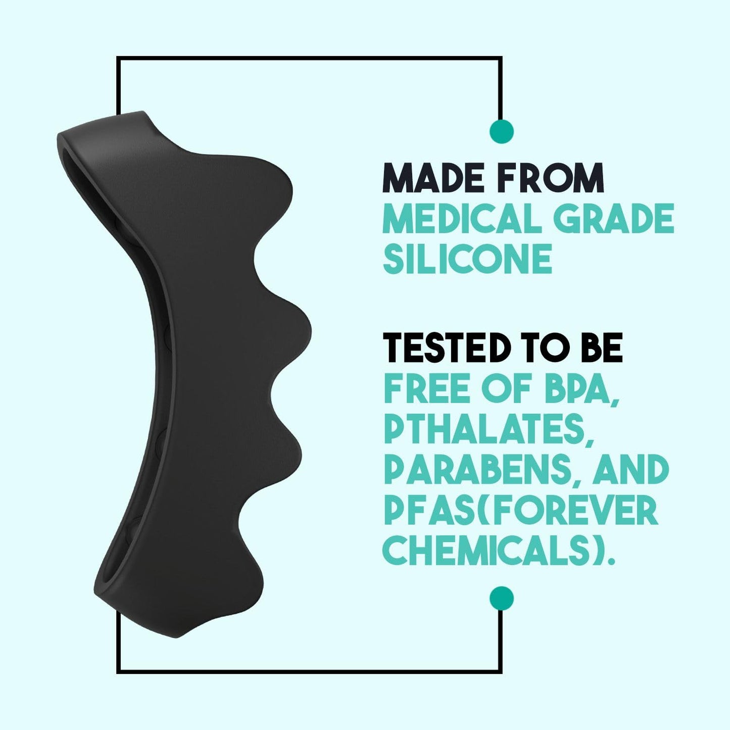 Vyce toe separators worn on foot for demonstration