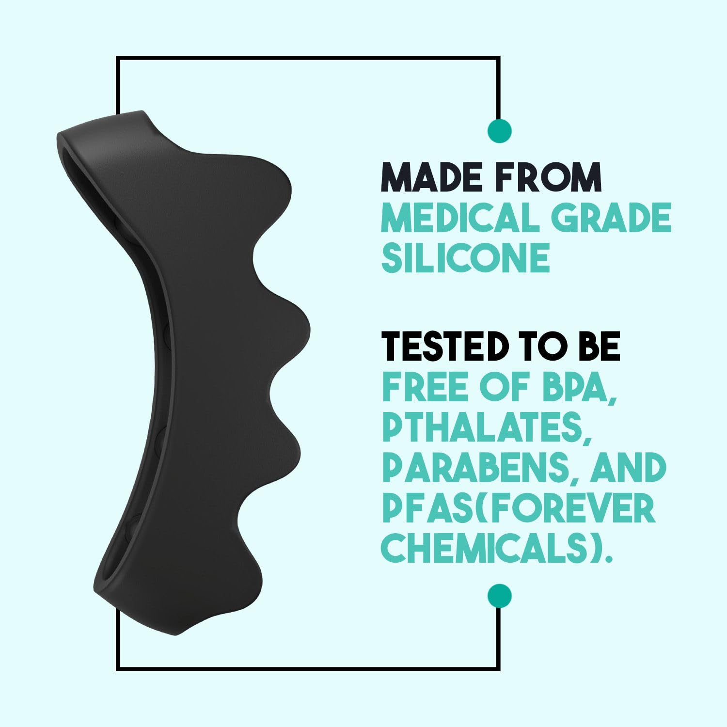 Vyce toe separators worn on foot for demonstration