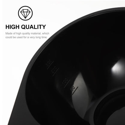 Reusable hair dye applicator bowls with interior measurement markings for precise mixing