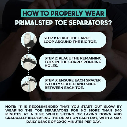 Athletic use of Vyce toe spacers for mobility